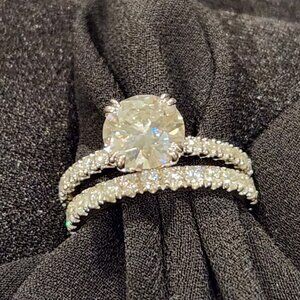 Moissanite Wedding Set